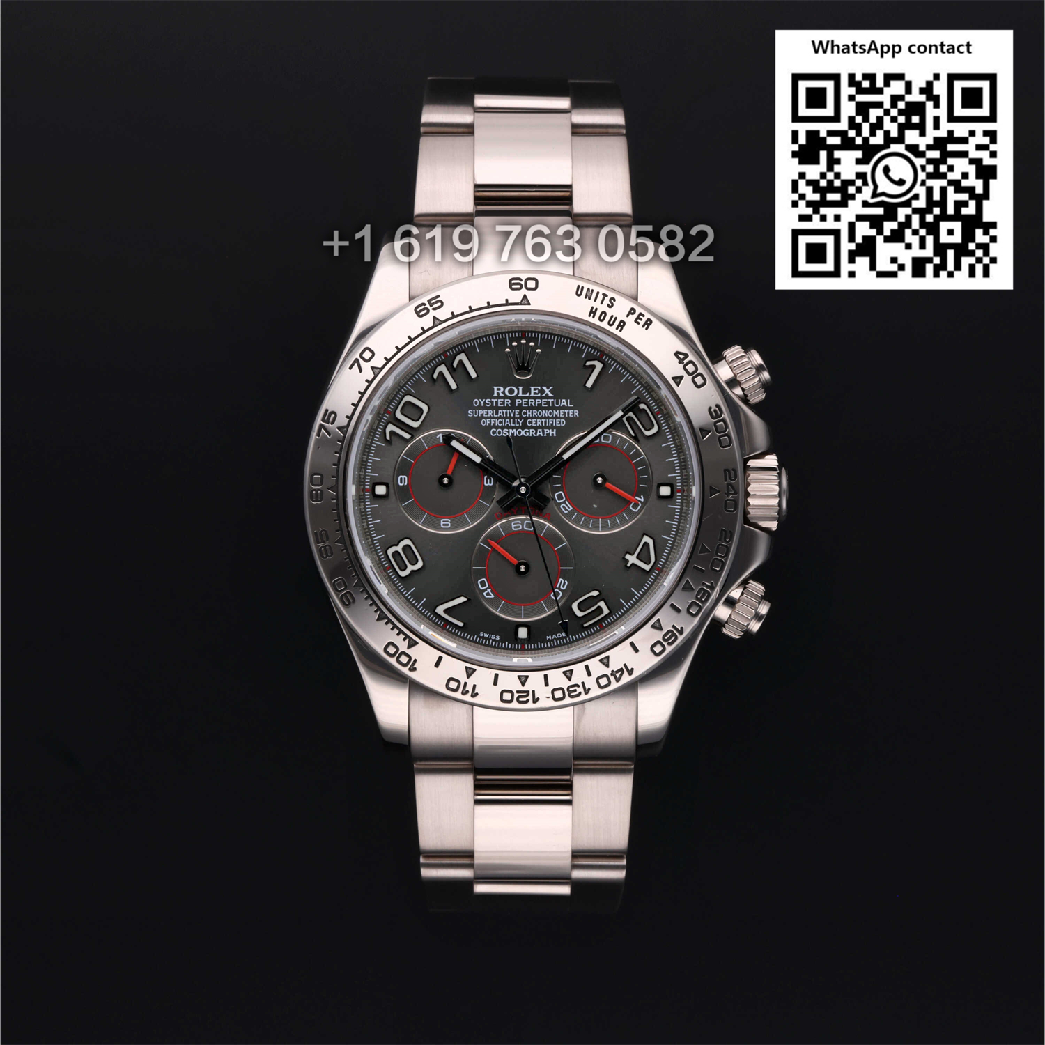 Rolex Daytona White Gold Silver Dial Mens Watch 116509 Swiss Super Clone 4130h
