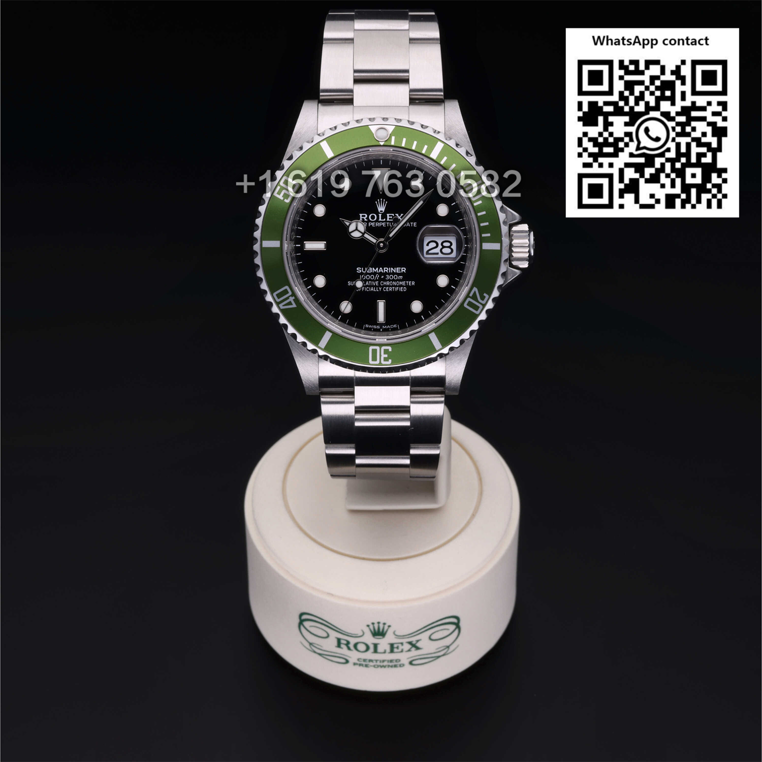 Rolex Submariner Kermit Green Bezel 50th Anniversary Mens Watch 16610LV Box Papers