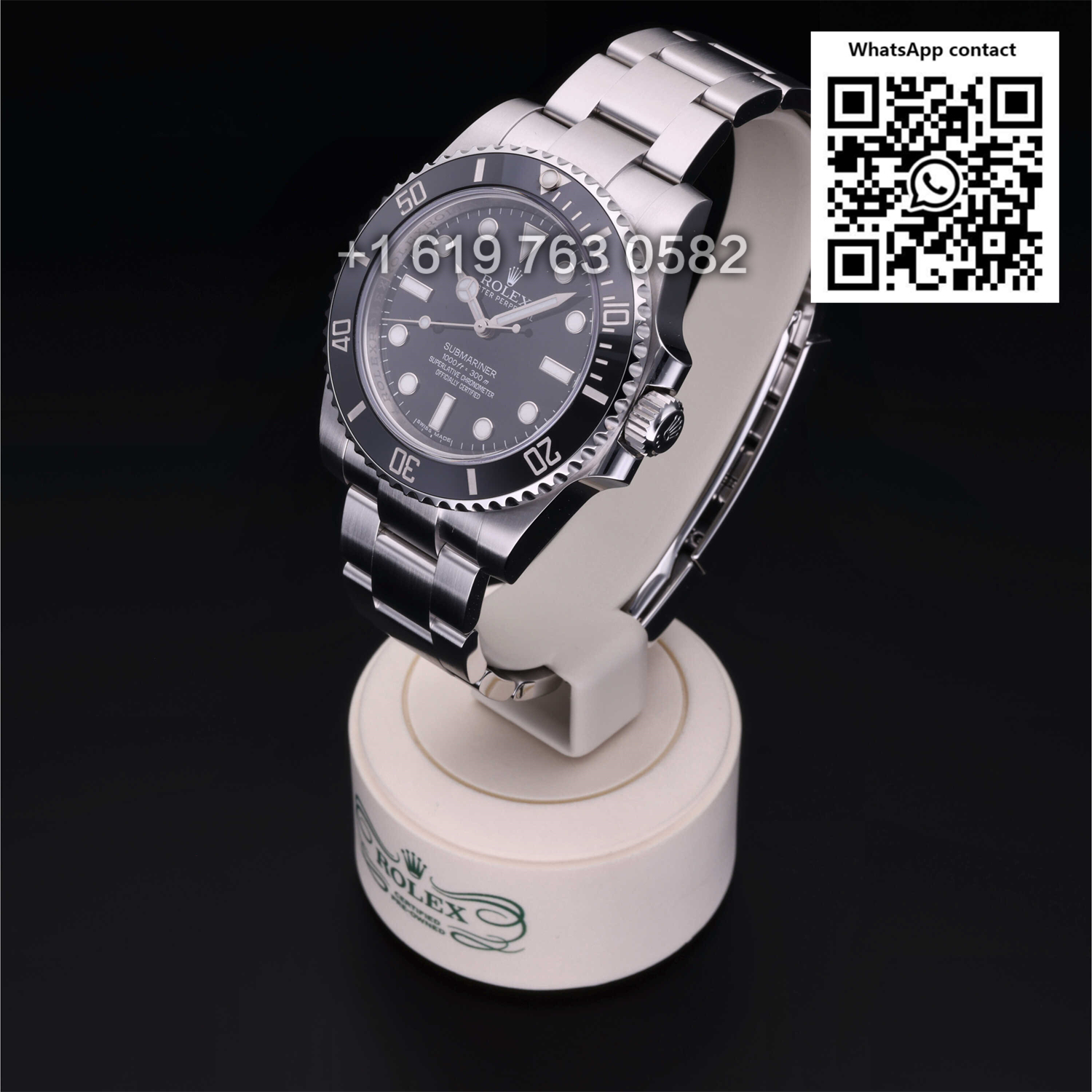 Rolex Submariner 40mm Black Dial Ceramic Bezel Steel Mens Watch 114060 ...