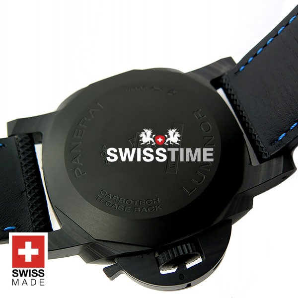 Panerai Luminor Marina Carbotec Blue Lume 44mm Forged Carbon Case PAM01661 Swiss Replica Watch