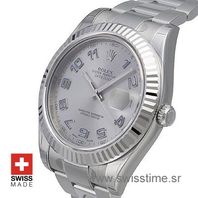 Rolex Datejust II SS Silver Arabic