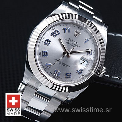 Rolex Datejust II SS Silver Arabic