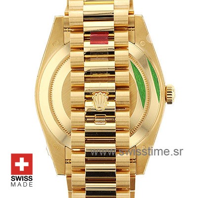 Rolex Day-Date 40 Yellow Gold Silver Roman