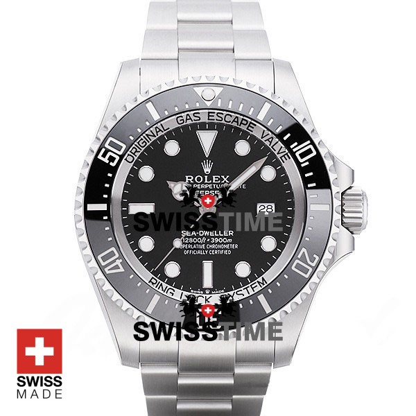 Rolex Deepsea Sea-Dweller 904L Steel Black Dial Ceramic Bezel 44mm 126660 Swiss Replica Watch