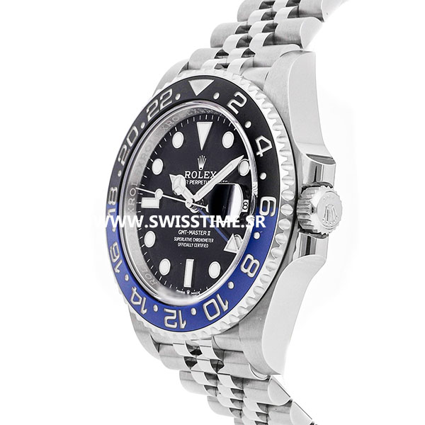 Rolex GMT-Master II “Batman” Blue/Black Ceramic Bezel 904L Steel Jubilee Bracelet 40mm 126710BLNR Swiss Replica Watch