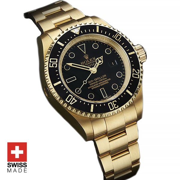 Rolex Deepsea GOLD DLC Sea-Dweller 904L Steel/18k Yellow Gold Wrapped Limited Edition 44mm Swiss Replica Watch